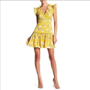 J.O.A. Yellow Floral Dress